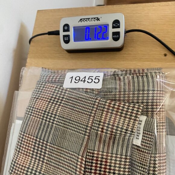 En Creme Pants Womens Small Ivory Houndstooth Plaid Wide Leg Pleated Office NWT - Picture 14 of 14